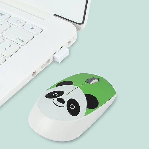 2.4GHz Wireless Mouse Cute Silent Wireless Mouse Portable Optical Mice Cartoon Computer Mouse 3 Adjustable DPI for Laptop Desktop PC