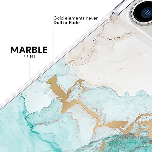 EnZo iPhone 13 Pro Case for Women [10ft Drop Protection] [Wireless Charging] Tough Prints Phone Case for iPhone 13 Pro - Luxury Gold Foil Elements iPhone Case - Anti Scratch