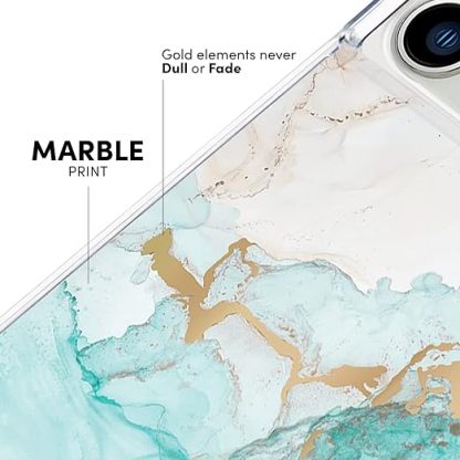 EnZo iPhone 13 Pro Case for Women [10ft Drop Protection] [Wireless Charging] Tough Prints Phone Case for iPhone 13 Pro - Luxury Gold Foil Elements iPhone Case - Anti Scratch