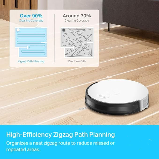2-in-1 Robotic Vacuum Cleaner & Mop, 4-Level 2000Pa Suction, Google Assistant Alexa Compatible | Auto-Charging Auto-Boost 3-Hour Continuous Cleaning Hub Included