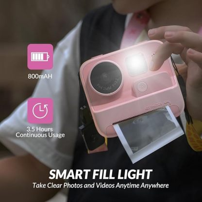 Kids Camera Instant Print, 48MP Digital Camera Selfie 1080P Video Camera with 32G TF Card, Toys Gifts for Girls Boys Aged 3-12 for Christmas/Birthday/Holiday