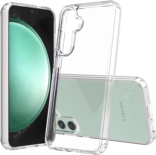 EnZo Crystal Clear Case Cover for Samsung Galaxy S23 FE 5G(2023), Hard Back Slim Shockproof Bumper, Wireless Charging Compatible for Samsung Galaxy S23FE 6.4 inch
