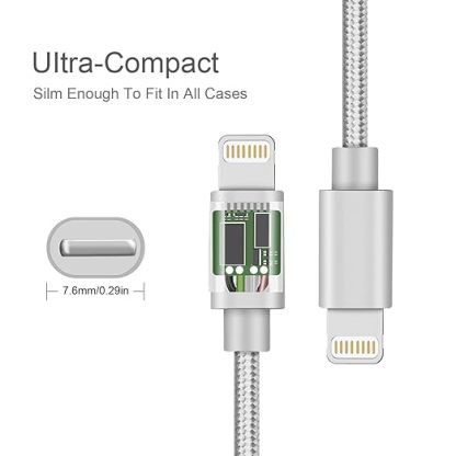 Forset-snail iPhone Charger Cord - MFi Certified Lightning Cable 3Pack 6ft USB-A Fast Charging Durable Nylon Braided iPhone 14 13 12 Mini Pro Max SE(2023) 11 Xs XS XR X 8 7 6 5 Plus iPad iPod AirPods