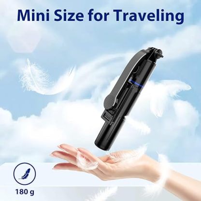Selfie Stick Tripod with Detachable Phone Holder & Remote, 107 cm Extendable Cell Phone Tripod for iPhone Samsung Android Smartphones GoPro,Portable Travel Tripod Stand