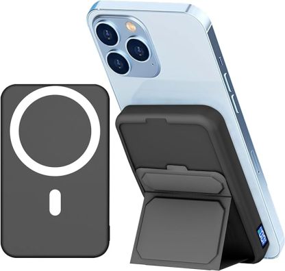 Magnetic Wireless Power Bank,10000mAh Mag-Safe Battery Pack Foldable Portable Charger,PD 22.5W Fast Charging External Battery with LED Display for iPhone 15/15 Pro/Pro Max/14/13/12/Mini