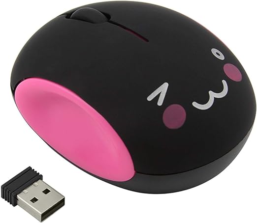 2.4GHz Wireless Mouse Cute Small Silent Mouse Portable Mini Rechargeable Optical Mice Cartoon Computer Mouse 3 Buttons Cordless Mouse for Laptop Desktop PC Notebook