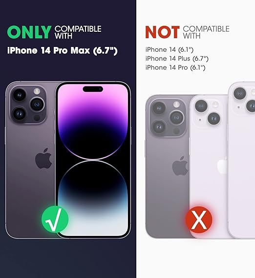 EnZo Unicorn Beetle Mag Series Case for iPhone 14 Pro Max 2022 (6.7 Inches) Slim Mobile Phone Case Clear Case Premium Protective Back Cover Compatible with MagSafe