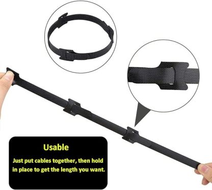Reusable Cable Ties,Fastening Cable Straps Adjustable Multi-Purpose Hook and Loop Cord Ties, Cable Management Wire Organizer for PC Computer Electronics