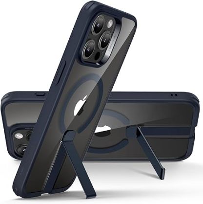 ESR for iPhone 15 Pro Max Case,Compatible with MagSafe,Fully Adjustable Flickstand,Military-Grade Drop Protection,Slim Back Cover with Patented Kickstand, Boost Series, Clear