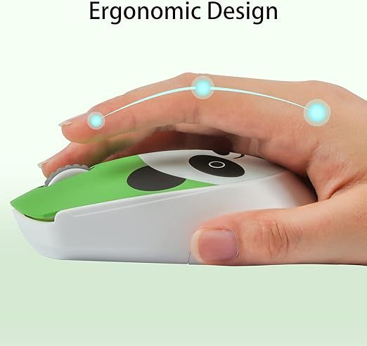 2.4GHz Wireless Mouse Cute Silent Wireless Mouse Portable Optical Mice Cartoon Computer Mouse 3 Adjustable DPI for Laptop Desktop PC