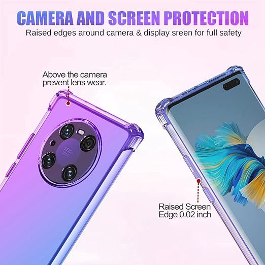EnZo Case for Huawei Mate 40 Pro Case Cute Case Girls Women, Gradient Slim Anti Scratch Soft TPU Phone Cover Shockproof Protective Case for Huawei Mate 40 Pro