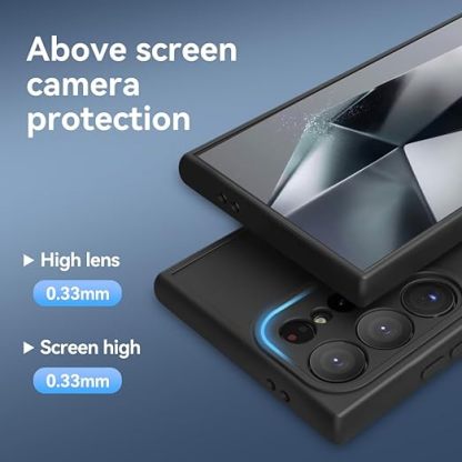 EnZo Magnetic Case for Samsung Galaxy S24 Ultra 5G, Compatible with MagSafe, Translucent Matte [Ultra Slim Shockproof] [Anti-Slip] S24 Ultra Protective Phone Case -Black