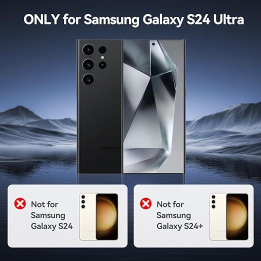 EnZo Magnetic Case for Samsung Galaxy S24 Ultra 5G, Compatible with MagSafe, Translucent Matte [Ultra Slim Shockproof] [Anti-Slip] S24 Ultra Protective Phone Case -Black