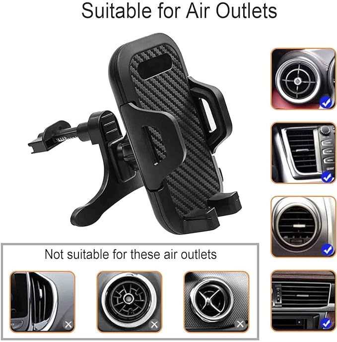 Universal Cell Phone Holder for Car [Solid & Durable] Car Phone Holder Mount for Dashboard Windshield Air Vent Long Arm Strong Suction