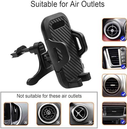 Universal Cell Phone Holder for Car [Solid & Durable] Car Phone Holder Mount for Dashboard Windshield Air Vent Long Arm Strong Suction