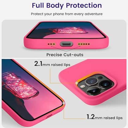 EnZo  Designed for iPhone 14 Pro Case, Silicone Shockproof Slim Thin Mobile Phone Case for iPhone 14 Pro 6.1 Inch