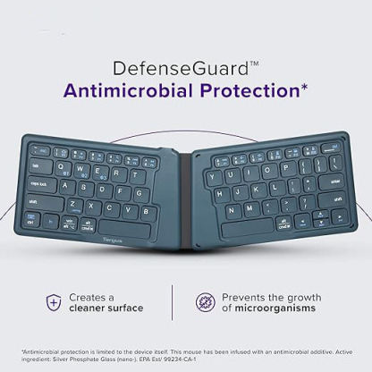 Ergonomic Foldable Bluetooth Keyboard, Split Travel Keyboard Wireless, Rechargeable Portable Wireless Keyboard for Android iPhone Microsoft & Apple Tablets