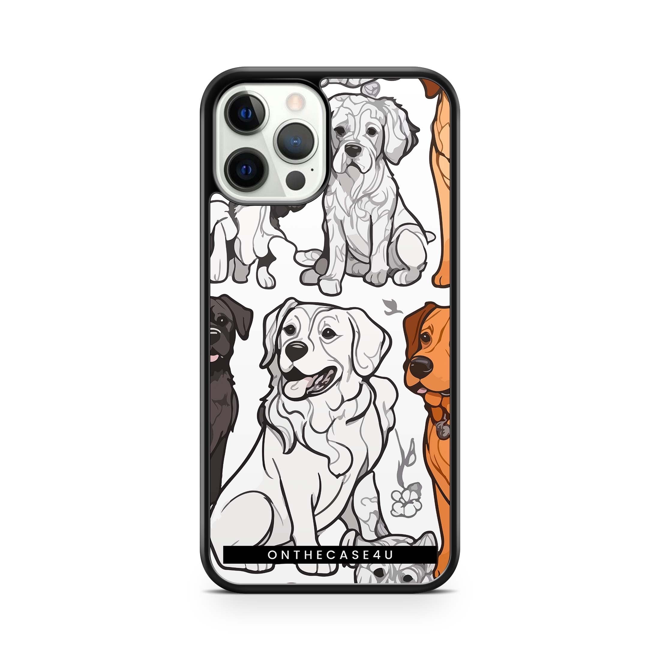 Dog Line Art Print Phone Case