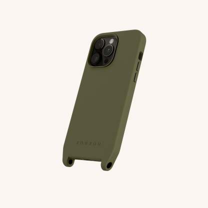 Phone Case with Eyelets in Moss