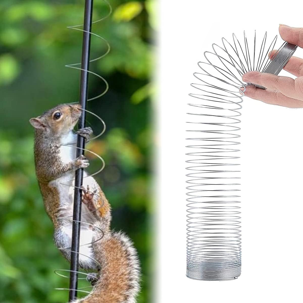 Squirrel-Proof Coil Guard for Bird Feeders