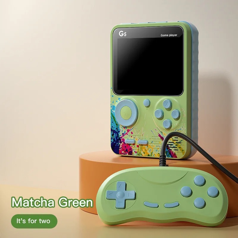 G5 nostalgic Macaron multi-color handheld game console, mini arcade, 500 gaming high-definition screen charging handheld devices-nomeke