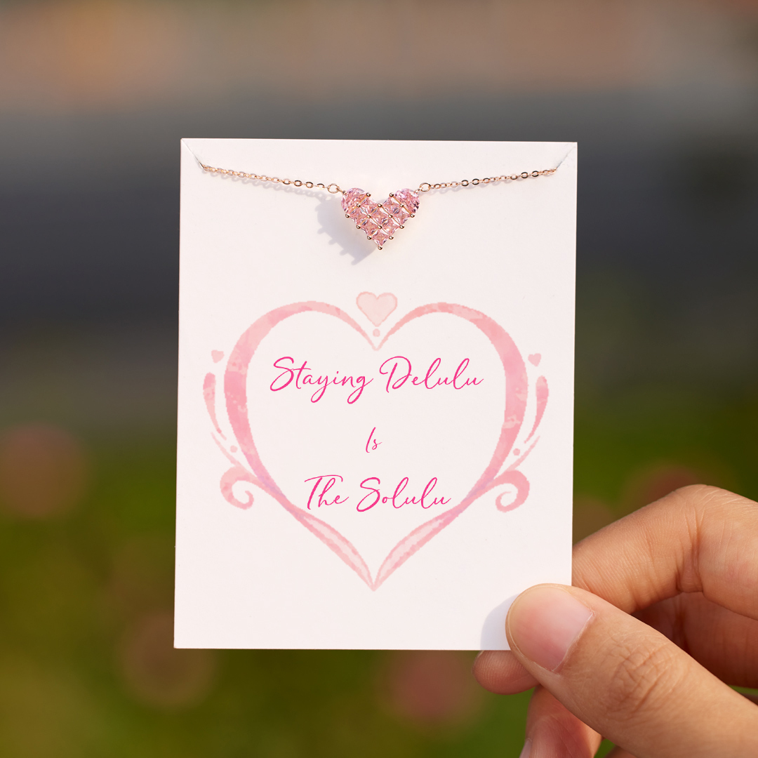 Ultimate Positivity Pink Heart Necklace