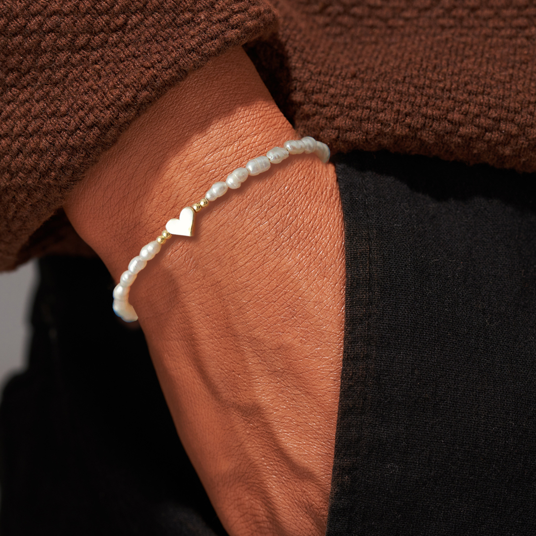 True Friendship Heart Pearl Bracelet