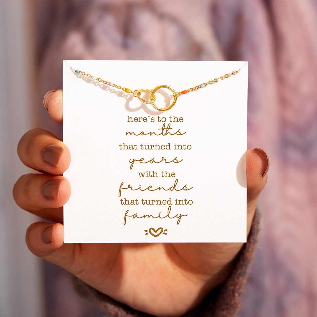 You Are My Family Friendship Double Circle Bracelet