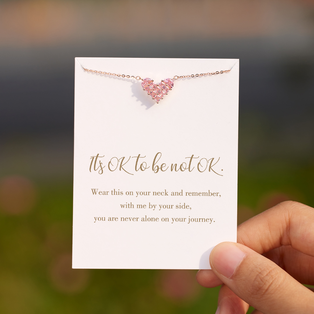 You Are Never Alone Heart Necklace