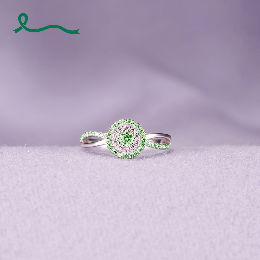 I Am Enough Evergreen Circle Liver Cancer Ring