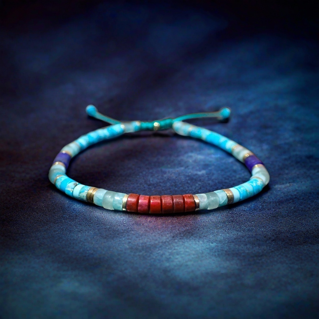 World Diabetes Turquoise Minimalist Bracelet