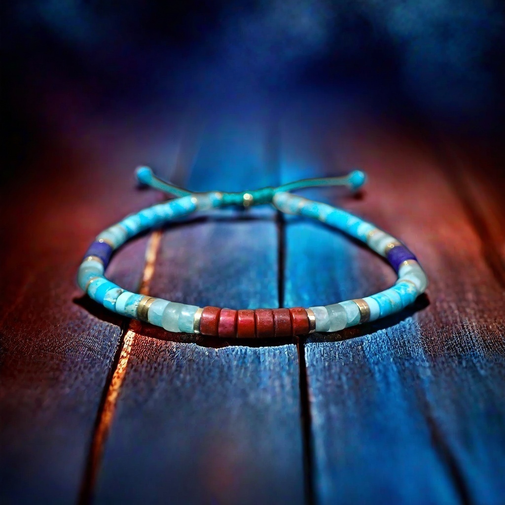 World Diabetes Turquoise Minimalist Bracelet