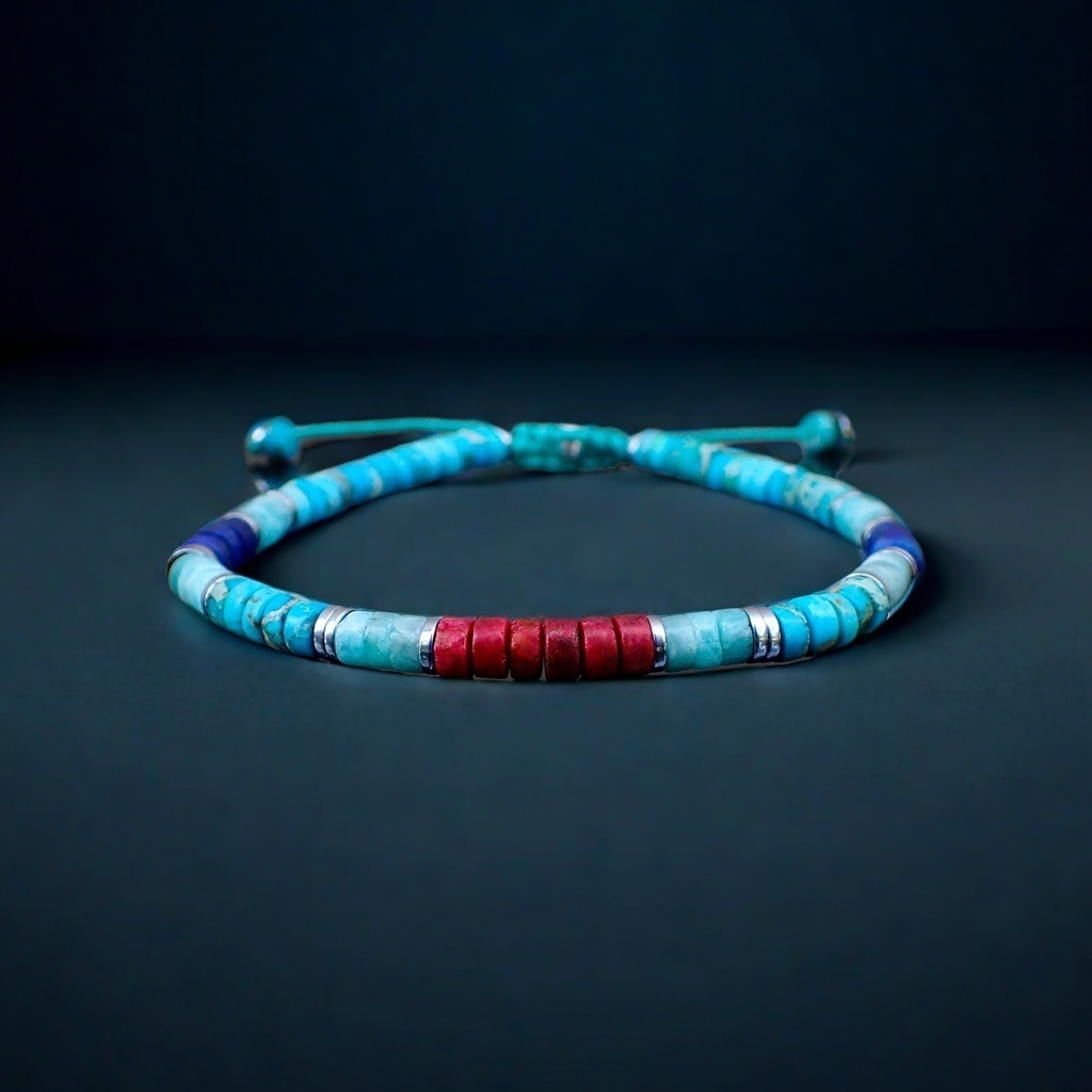World Diabetes Turquoise Minimalist Bracelet