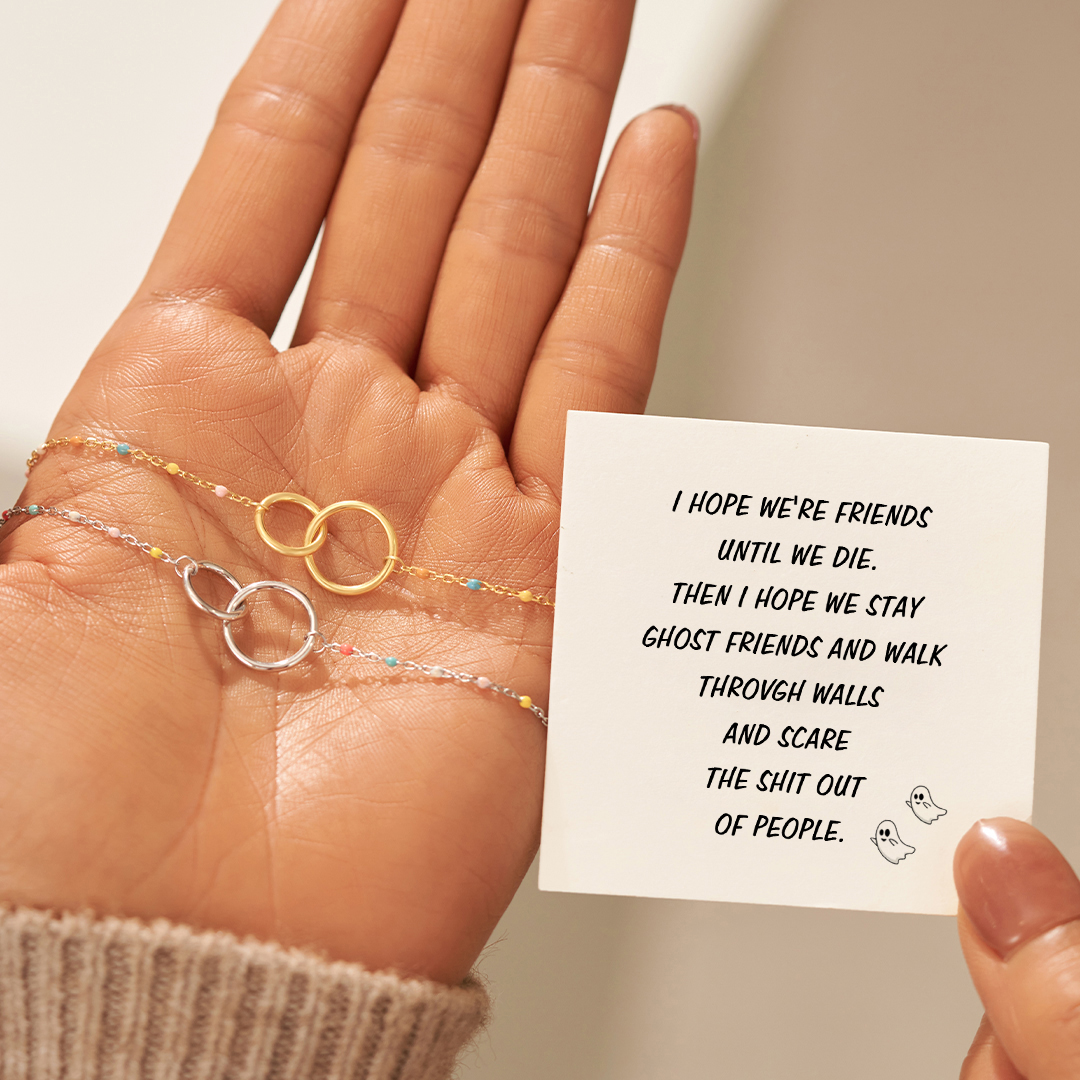 We're Friends Until We Die Interlocking Bracelet