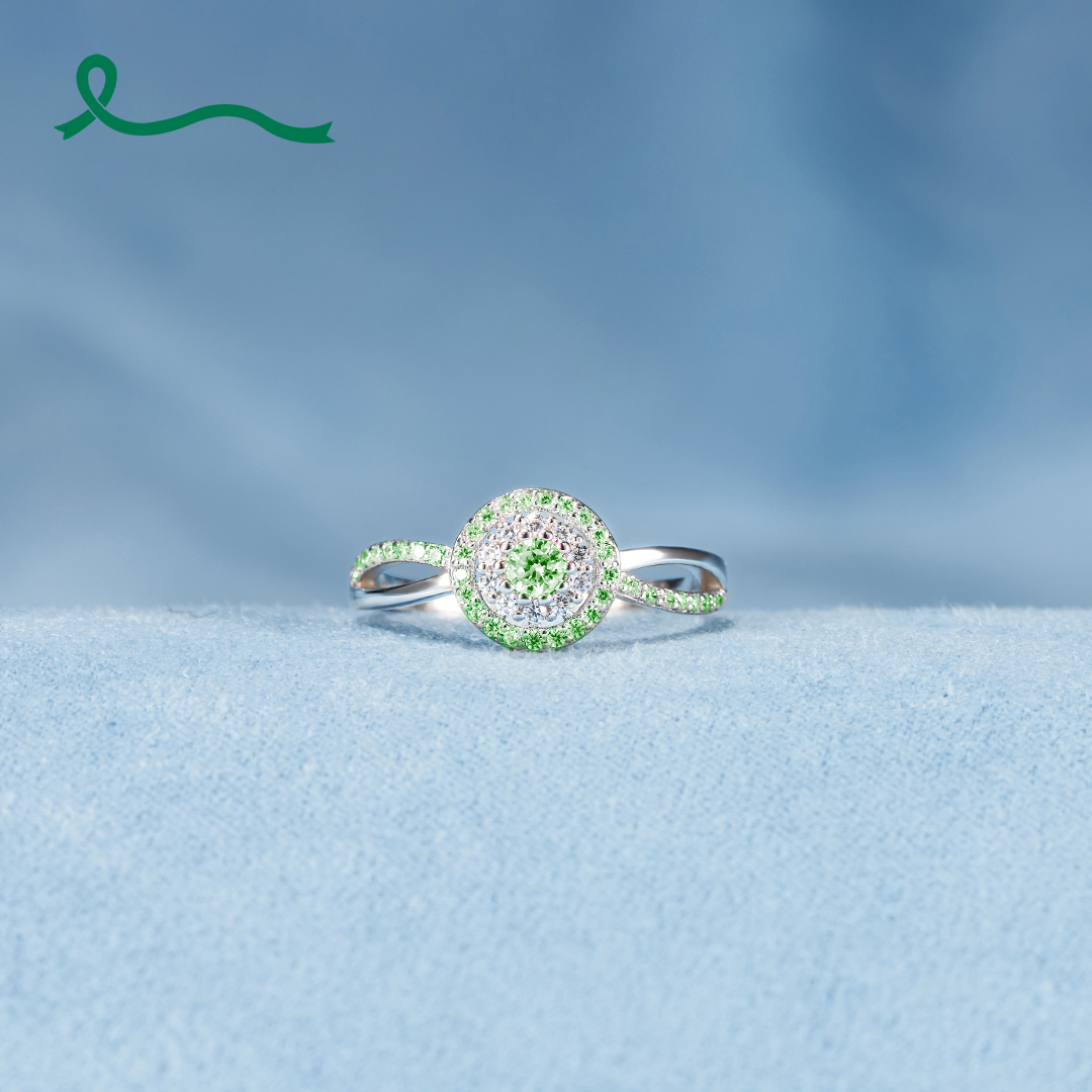 I Am Enough Evergreen Circle Liver Cancer Ring