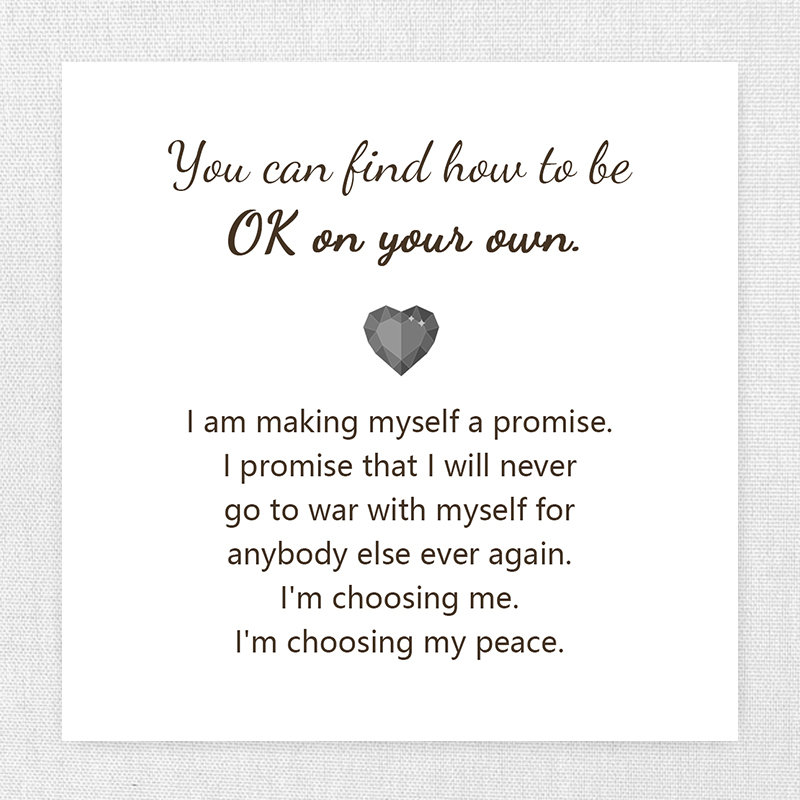 Ok On Your Own Choosing Peace Diamond Ring