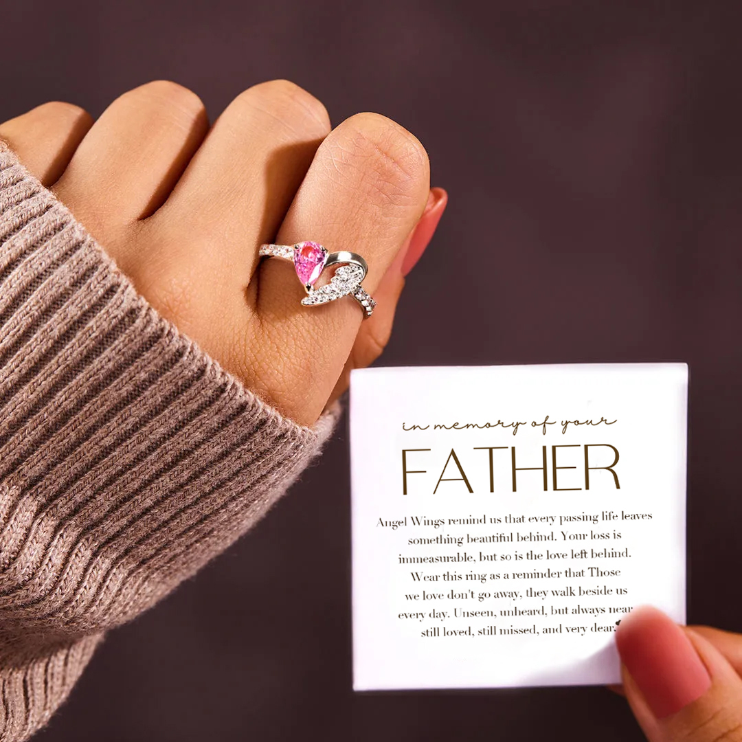 In Memory Of Your Father Half Heart Ring