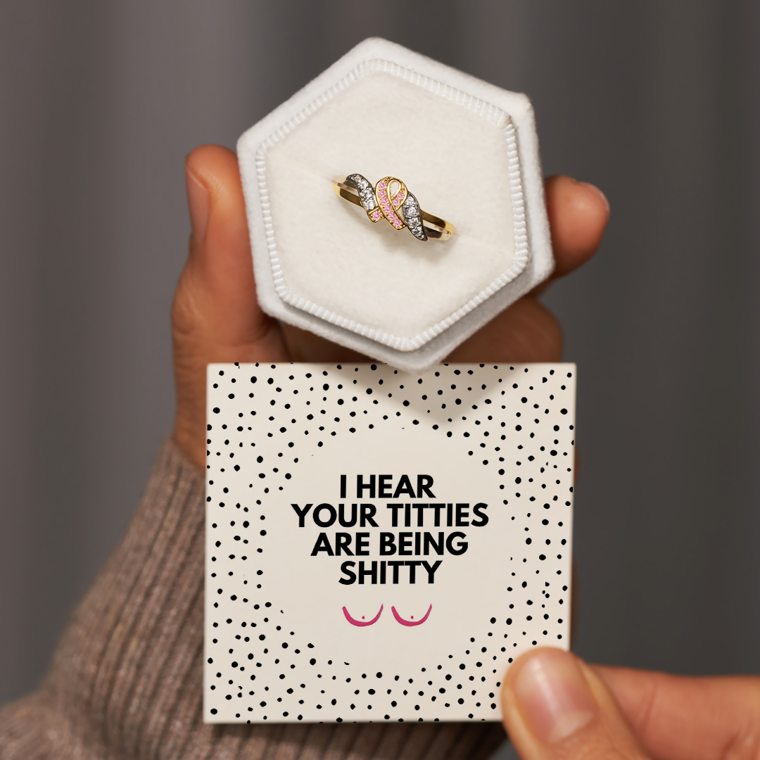 A Playful Reminder For You Pink Ribbon Cancer Ring