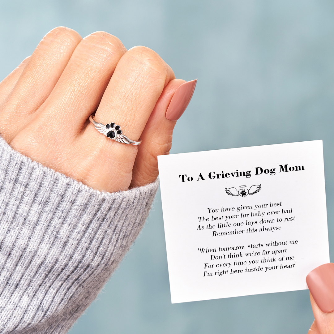 Alway In Your Heart For Dog Mom Paw Ring