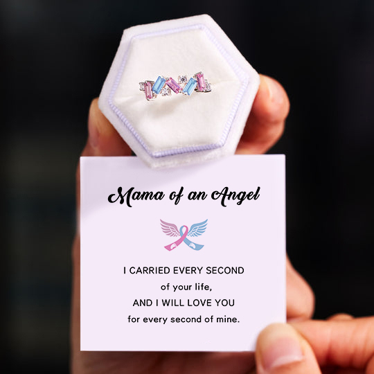 Mama Of An Angel Pink&Blue Broken Ring