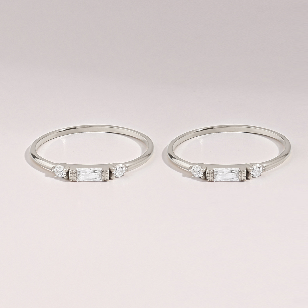 Matching Mother & Daughter Solitaire Rings