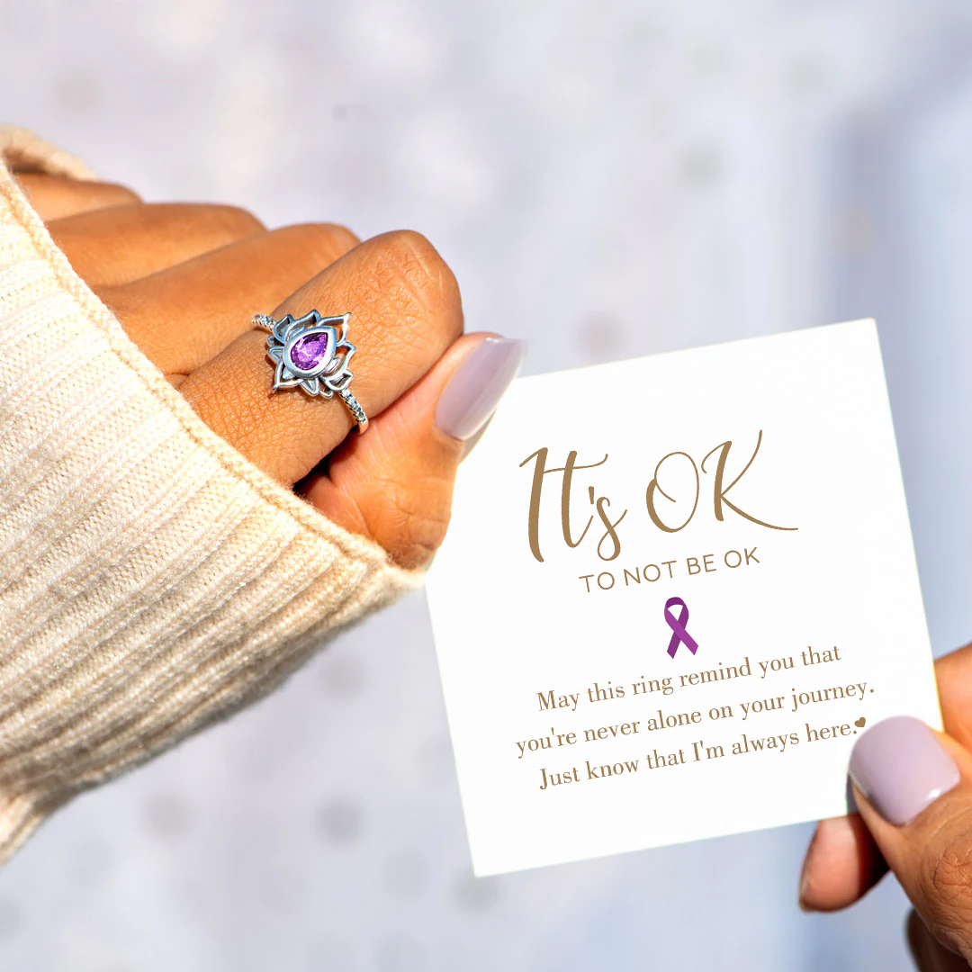 Menopause Gift F❤ck It And Begin Again Lotus Ring