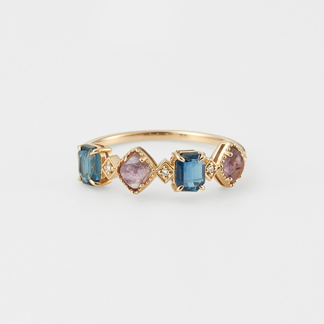 2-5 Family Birthstone Gift For Mom Ring