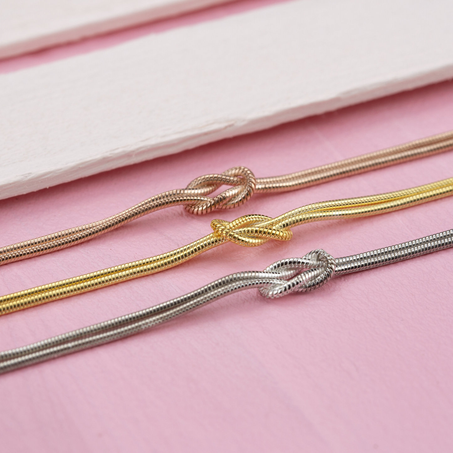Double Chain Knot Necklace