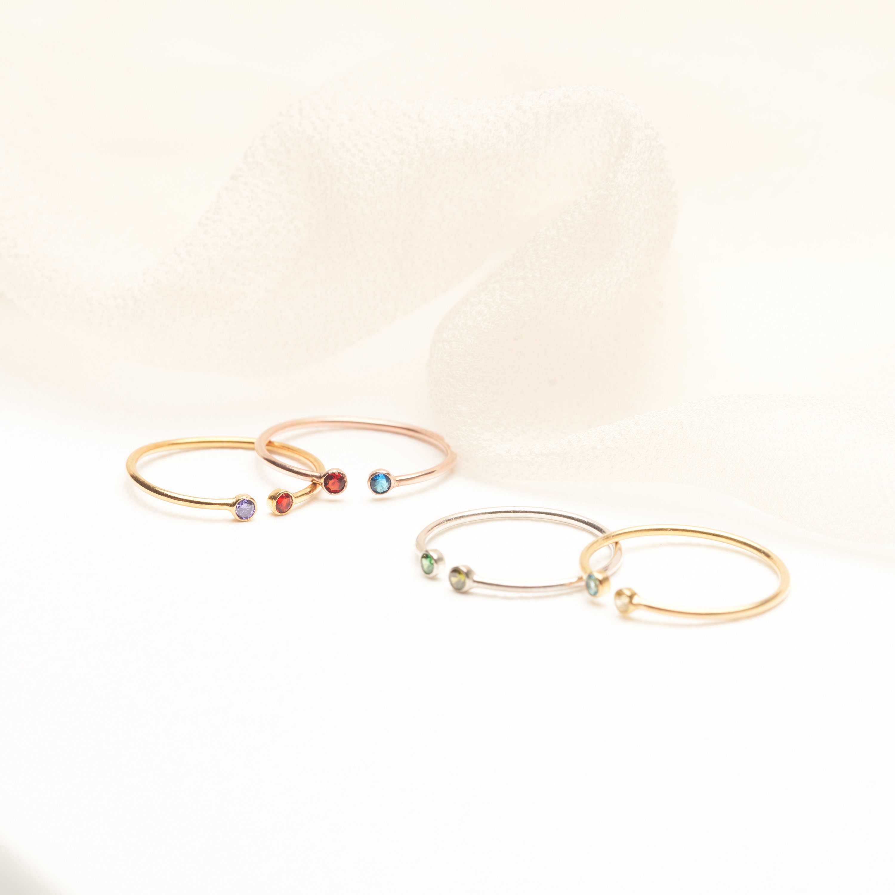 Custom 2 Birthstone Soulmates Ring