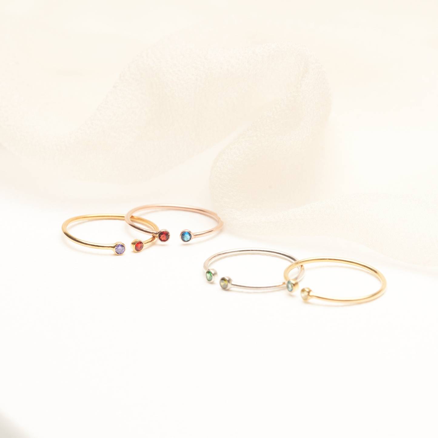 Custom 2 Birthstone Soulmates Ring