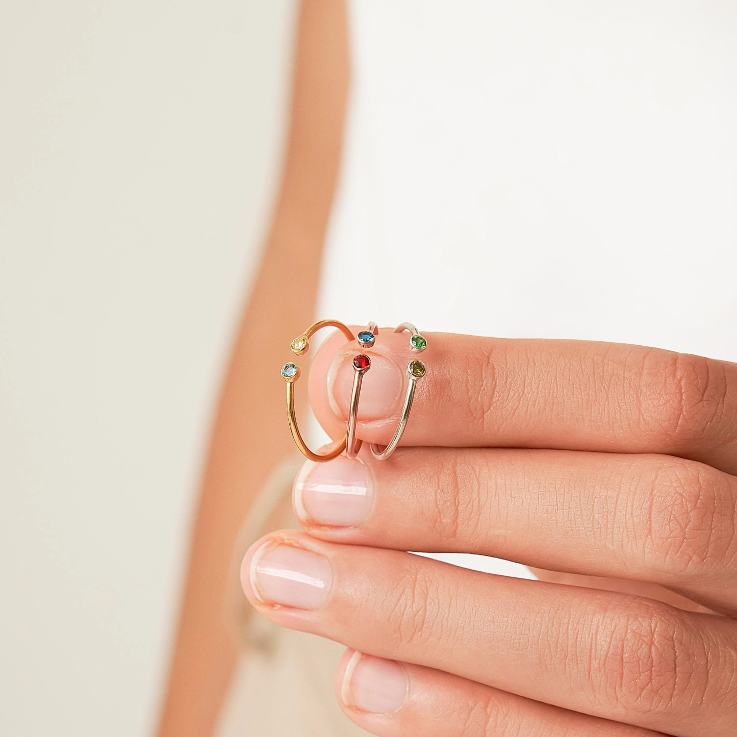 Custom 2 Birthstone Soulmates Ring