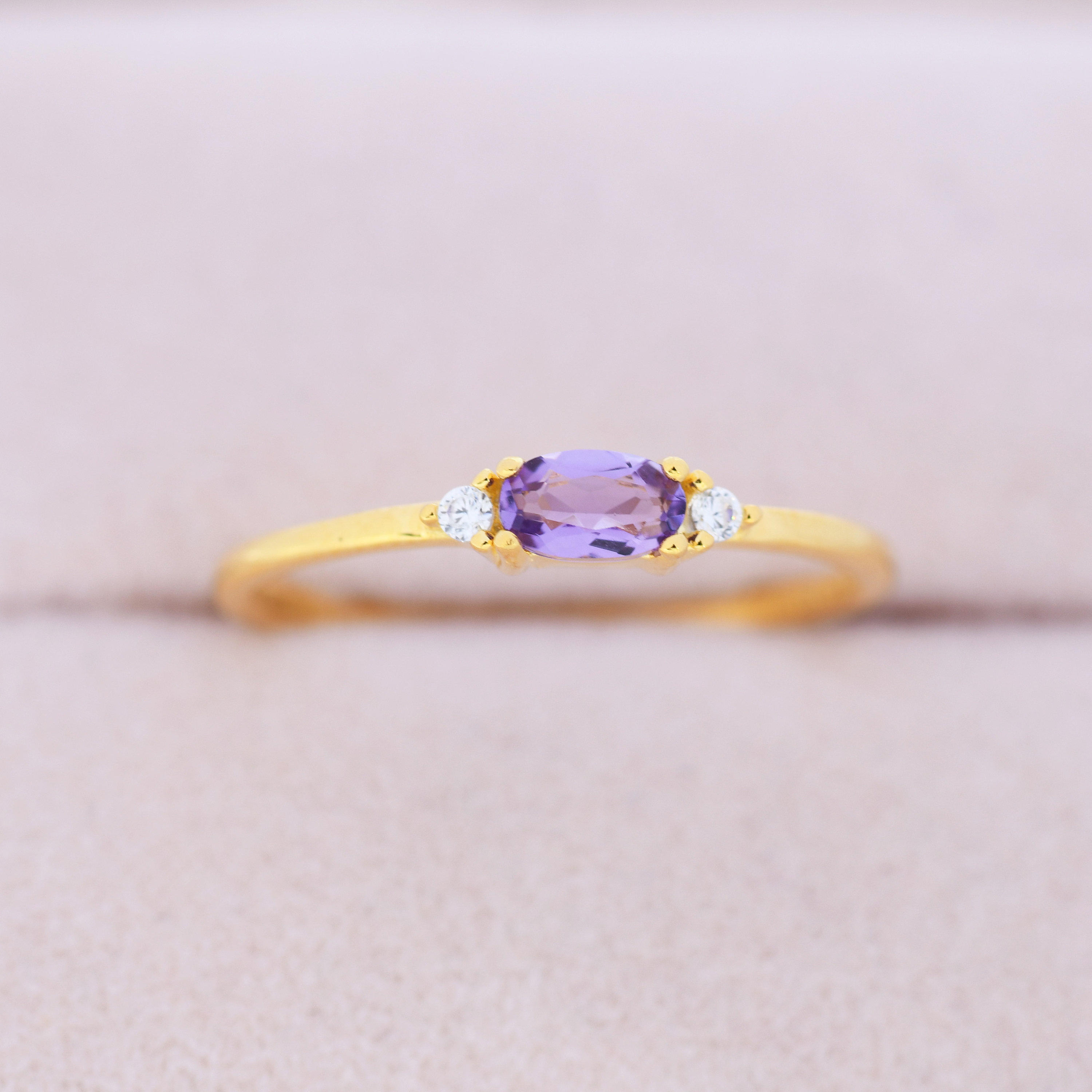 I'm Always Here Natural Amethyst Ring