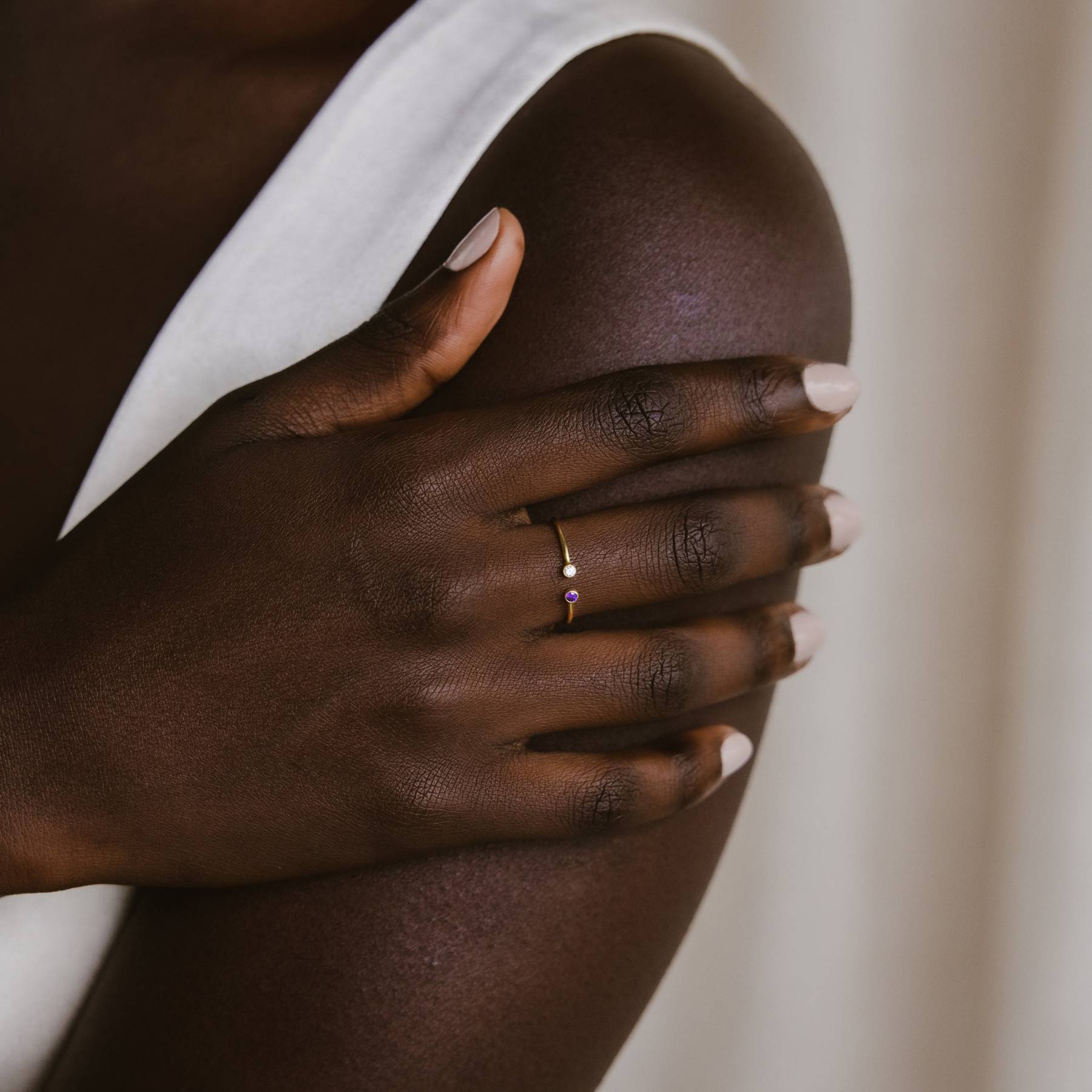 Custom 2 Birthstone Soulmates Ring