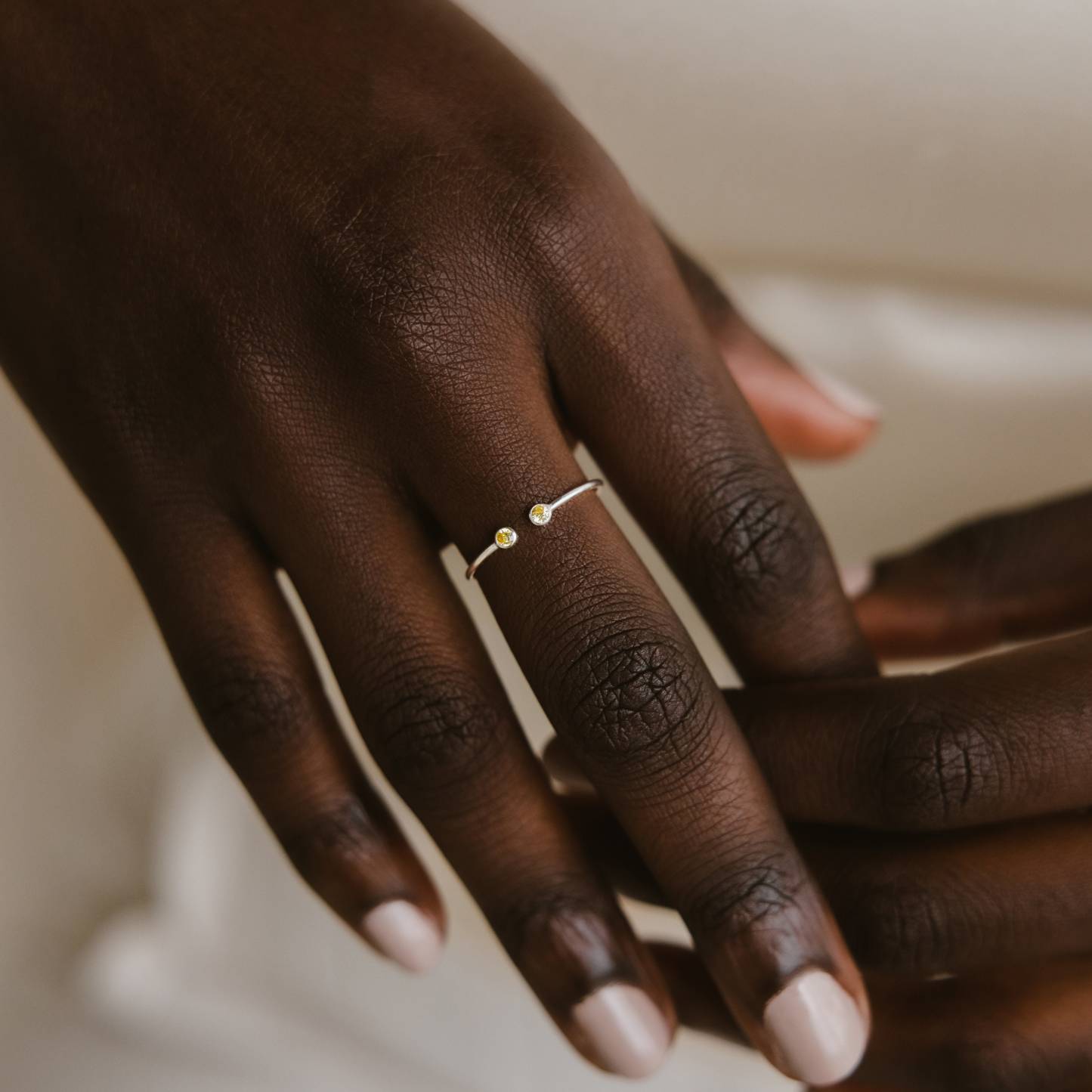 Custom 2 Birthstone Soulmates Ring